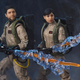Examples of the male and female Ghostbusters Selfie Series figures.